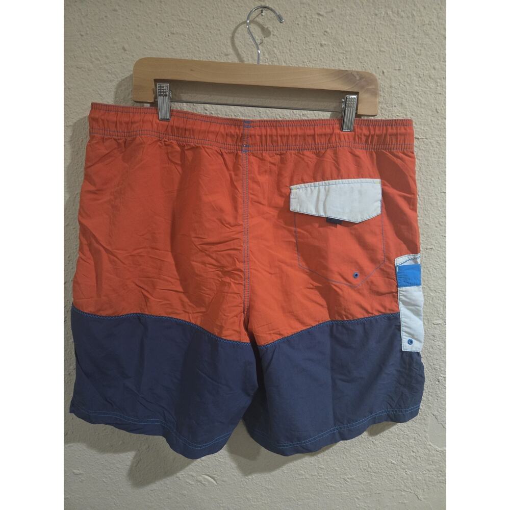 Vintage Nautica Swim Trunks, Red Blue Multicolor, Mens Size Large - Picture 2 of 9